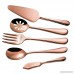 Flatware Set Magicpro Modern Royal 45-Pieces rose gold Stainless Steel Flatware for Wedding Festival Christmas Party Service For 8 - B07FDF4G13